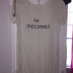 aerie white graphic workout/casual top